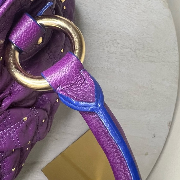 Marc Jacobs Stardust Cecilia Quilted Leather Studded Satchel - Picture 8 of 13